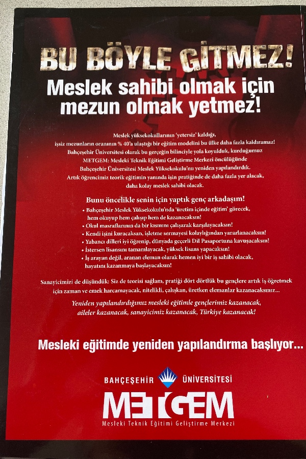 BIR MESLEK EĞITIM SEVDALISI
