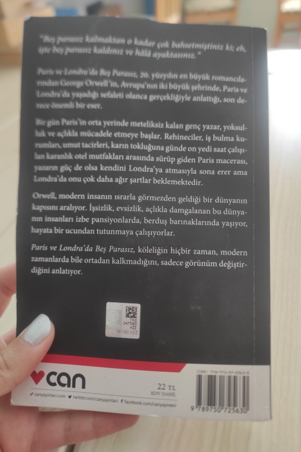 PARIS VE LONDRA'DA BEŞ PARASIZ