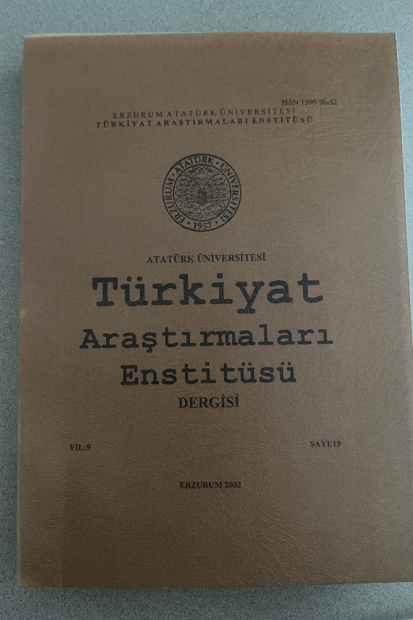 TÜRKIYAT ARAŞTIRMALARI ENSTITÜSÜ DERGISI
