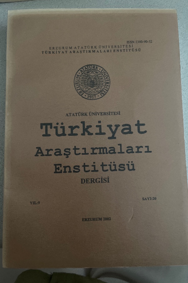 TÜRKIYAT ARAŞTIRMALARI ENSTITÜSÜ DERGISI