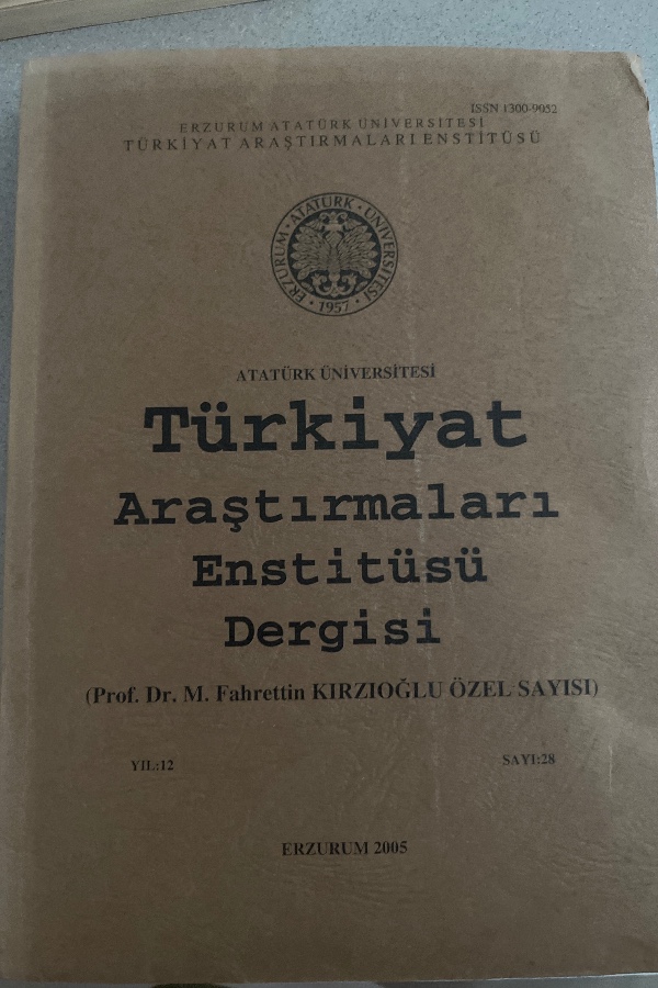 TÜRKIYAT ARAŞTIRMALARI ENSTITÜSÜ DERGISI