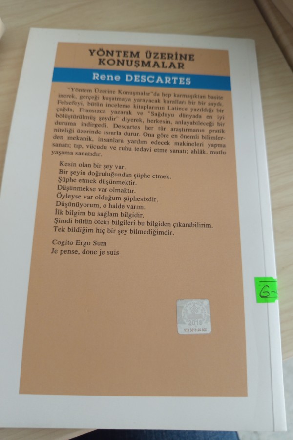 YÖNTEM ÜZERINE KONUŞMALAR