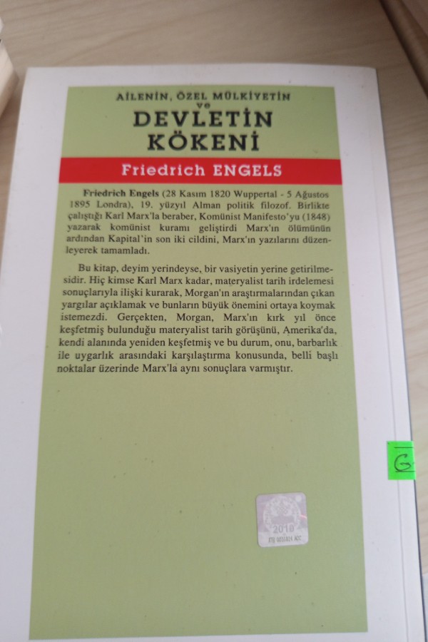 AILENIN ÖZEL MÜLKIYETIN VE DEVLETIN KÖKENI