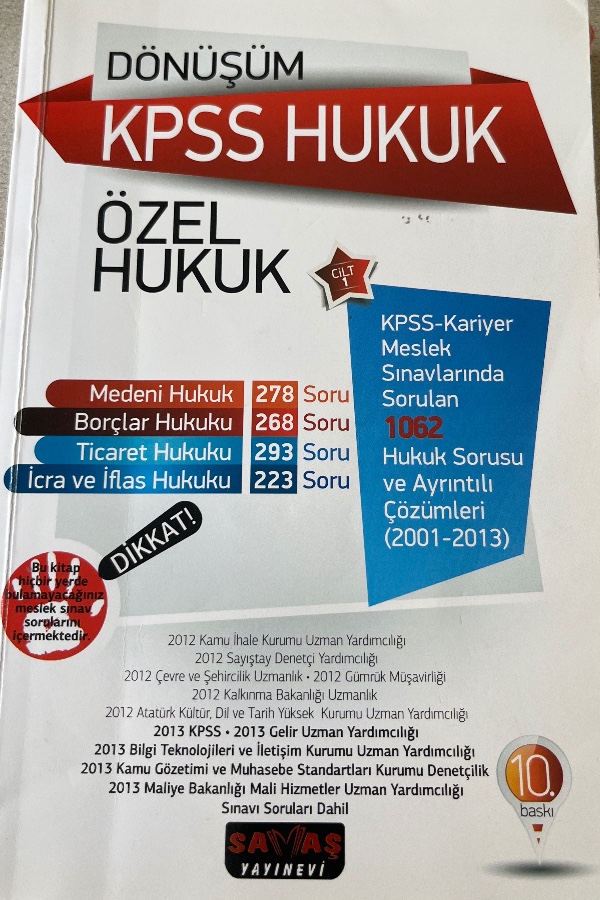 DÖNÜŞÜM KPSS HUKUK - ÖZEL HUKUK