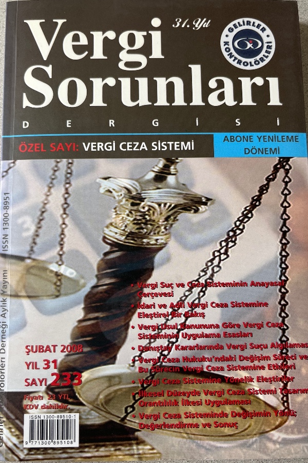 VERGI SORUNLARI DERGISI (ÖZEL SAYI: VERGI CEZA SISTEMI)