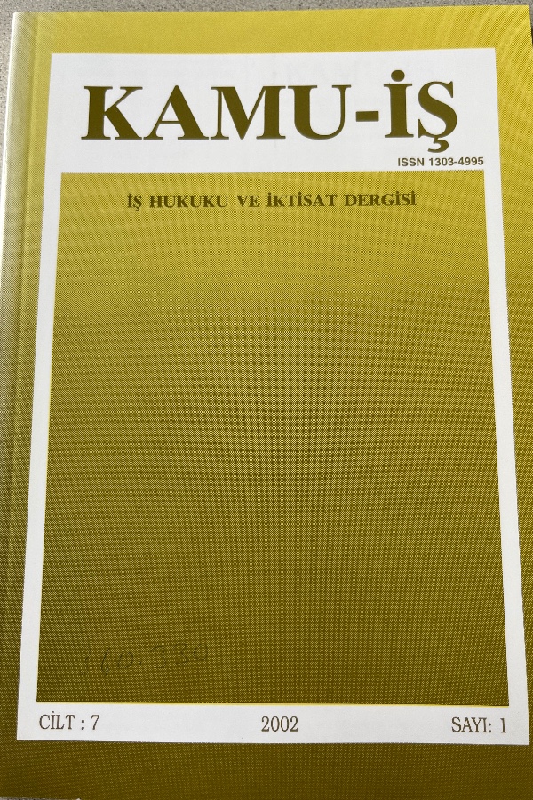 KAMU-İŞ İŞ HUKUKU VE İKTISAT DERGISI