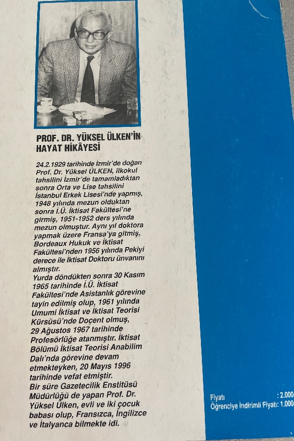 PROF.DR. YÜKSEL ÜLKEN’E ARMAĞAN
