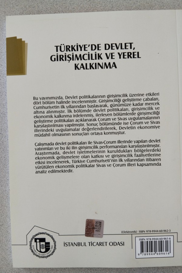 TÜRKIYE'DE DEVLET GIRIŞIMCILIK VE YEREL KALKINMA