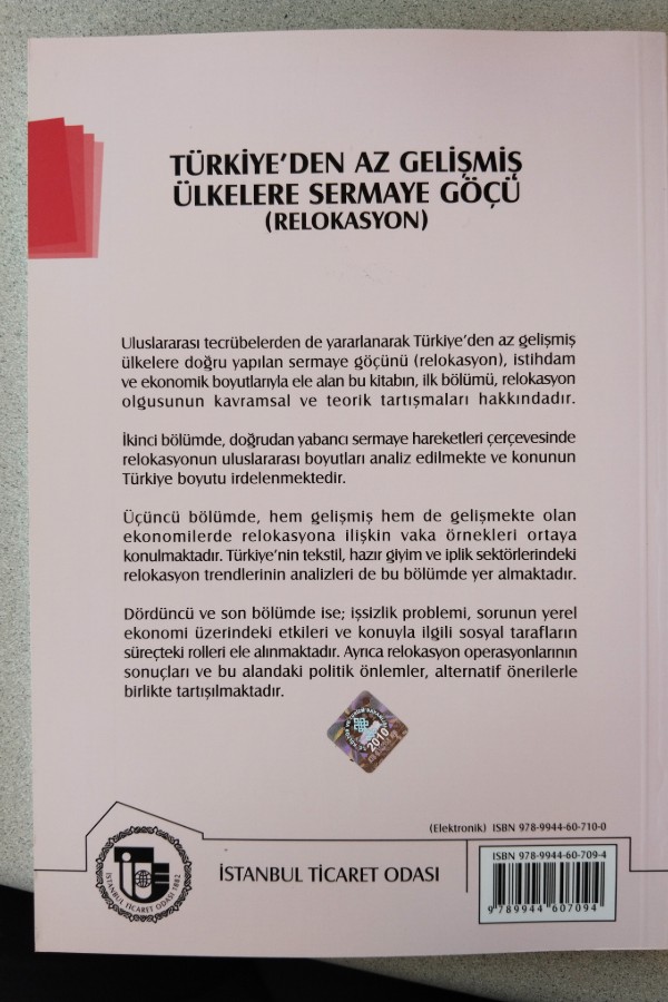 TÜRKIYE'DEN AZ GELIŞMIŞ ÜLKER'E SERMAYE GÖÇÜ(RELOKASYON)