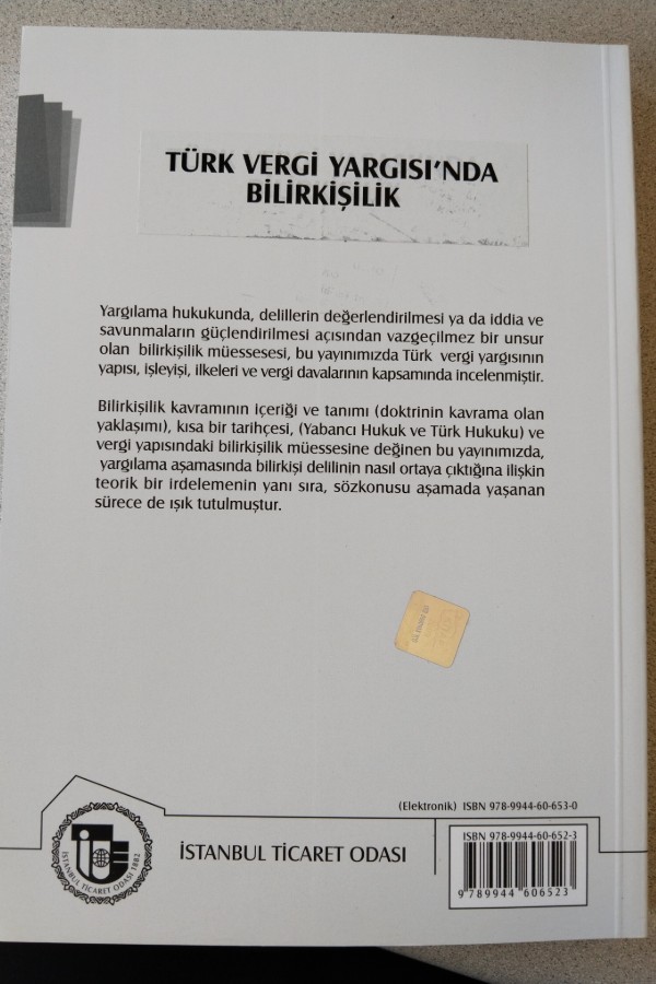TÜRK VERGI YARGISI'NDA BILIRKIŞILIK