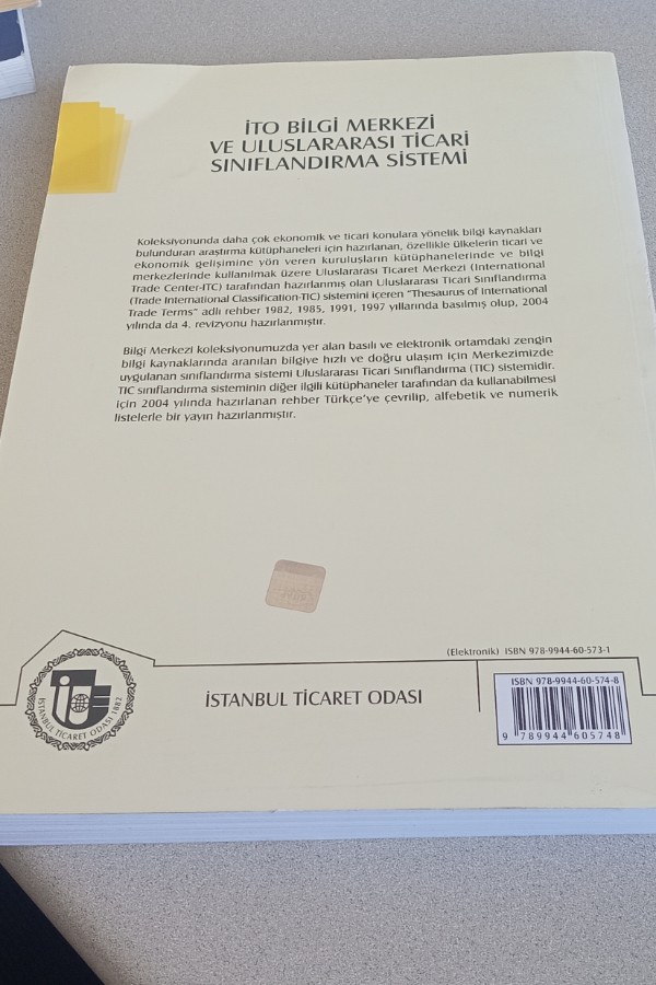İTO BILGI MERKEZI VE ULUSLARARASI TICARI SINIFLANDIRMA SISTEMI