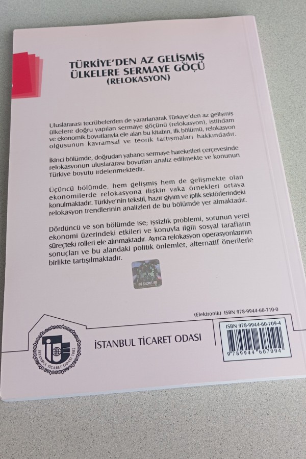 TÜRKIYE'DEN AZ GELIŞMIŞ ÜLKELERE SERMAYE GÖÇÜ (RELOKASYON)