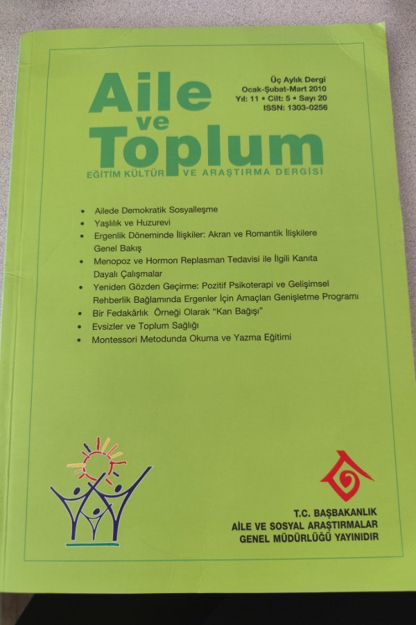 AILE VE TOPLUM  EĞITIM VE ARAŞTIRMA DERGISI