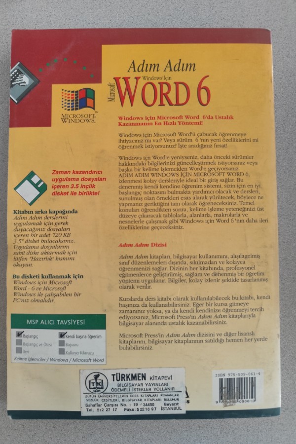ADIM ADIM WINDOWS İÇIN MICROSOFT WORD 6