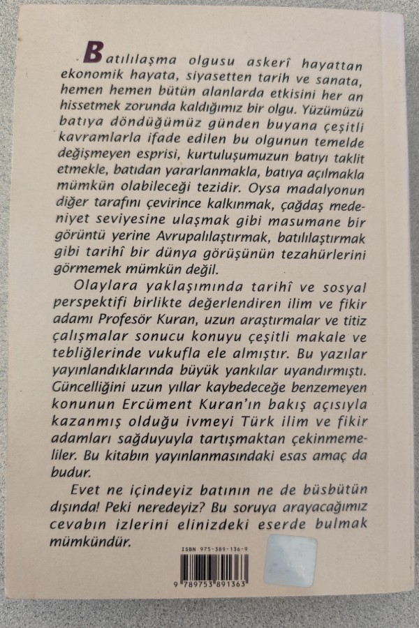 TÜRKIYE'NIN BATILAŞMASI VE MILLI MESELELER