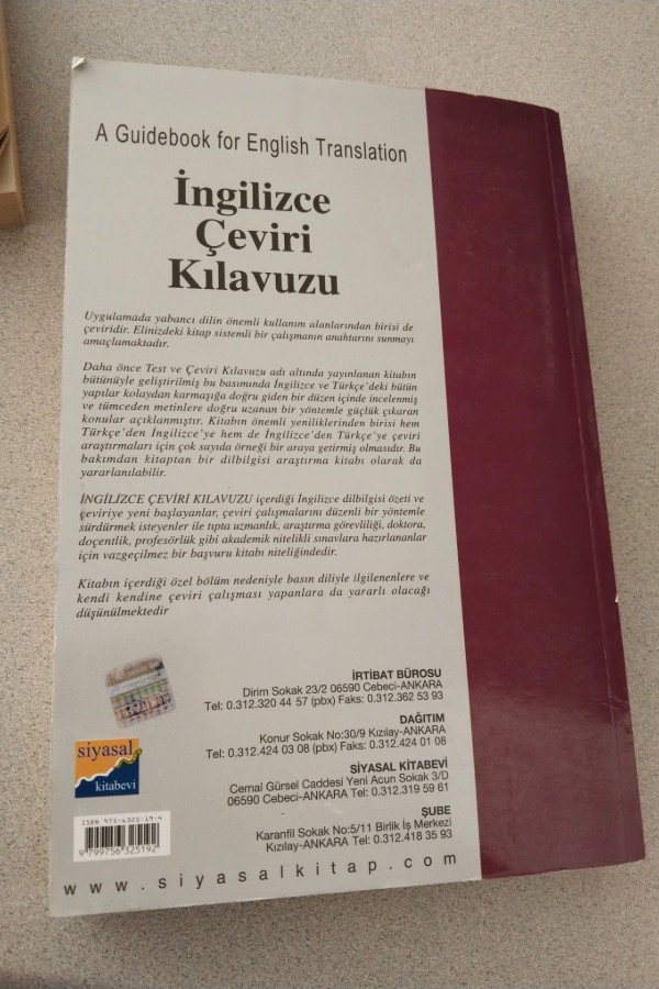 İNGILIZCE ÇEVIRI KILAVUZU