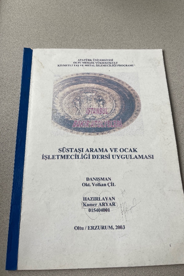 SÜS TAŞI ARAMA VE OCAK IŞLETMECILIĞI DERSI UYGULAMASI