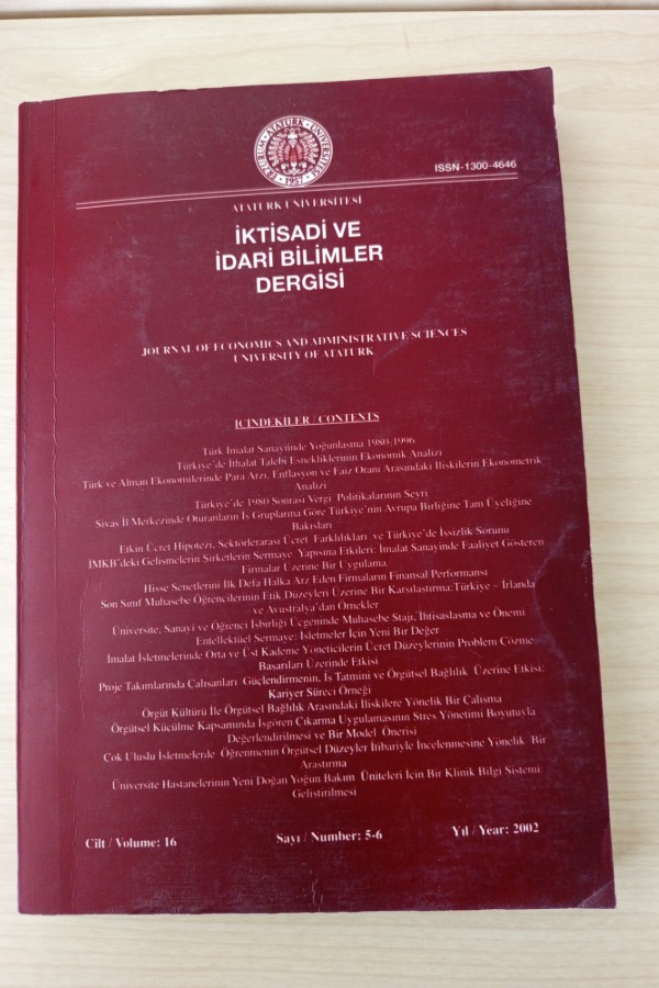 İKTISADI VE IDARI BILIMLER DERGISI
