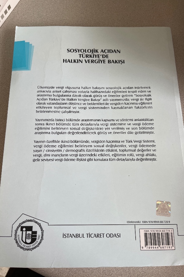 SOSYOLOJIK AÇIDAN TÜRKIYE’DE HALKIN VERGIYE BAKIŞI