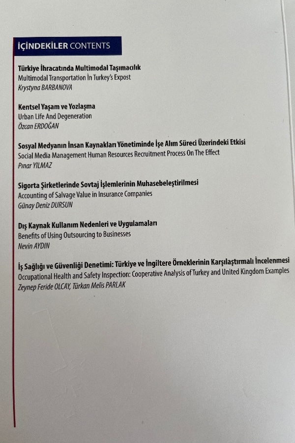 ANADOLU BIL MESLEK YÜKSEK OKULU DERGISI
