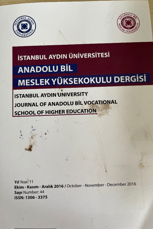 ANADOLU BIL MESLEK YÜKSEK OKULU DERGISI