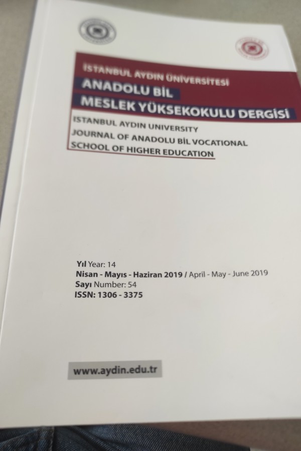 İSTANBUL AYDIN ÜNIVERSITESI ANADOLU BIL MESLEK YÜKSEKOKULU DERGISI