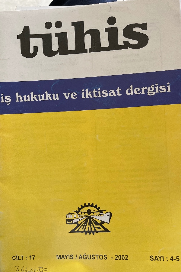 İŞ HUKUKU VE IKTISAT DERGISI