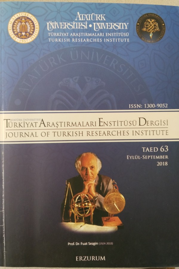 TÜRKIYAT ARAŞTIRMALARI ENSTITÜSÜ DERGISI /63