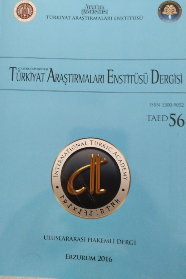 TÜRKIYAT ARAŞTIRMALARI ENSTITÜSÜ DERGISI TAED 56