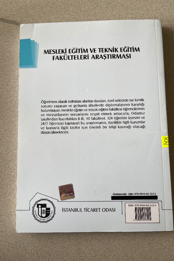 MESLEKI EĞITIM VE TEKNIK EĞITIM FAKÜLTELERI ARAŞTIRMASI