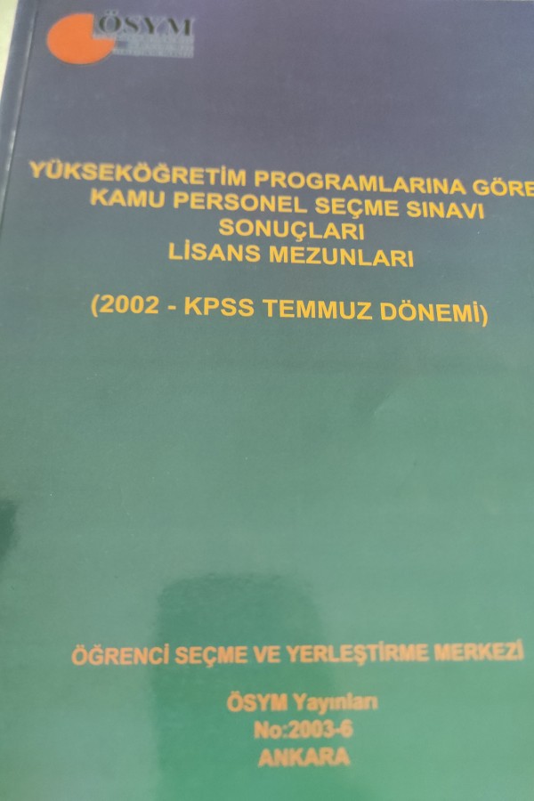 YÜKSEKÖĞRETIM PROGRAMLARINA GÖRE KAMU PERSONEL SEÇME SINAVI SONUÇLARI LISANS MEZUNLARI