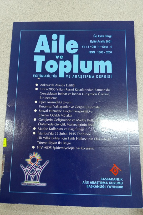 AILE VE TOPLUM EĞITIM KÜLTÜRÜ VE ARAŞTIRMA DERGISI