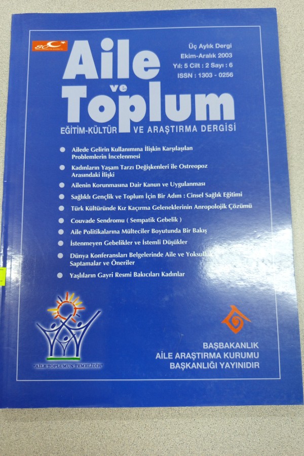 AILE VE TOPLUM EĞITIM KÜLTÜRÜ VE ARAŞTIRMA DERGISI