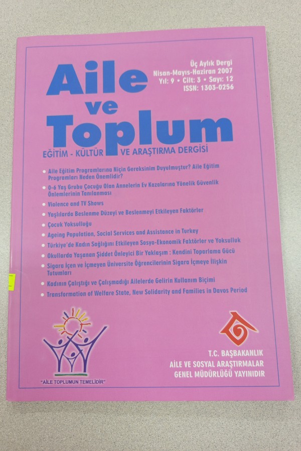 AILE VE TOPLUM EĞITIM KÜLTÜRÜ VE ARAŞTIRMA DERGISI