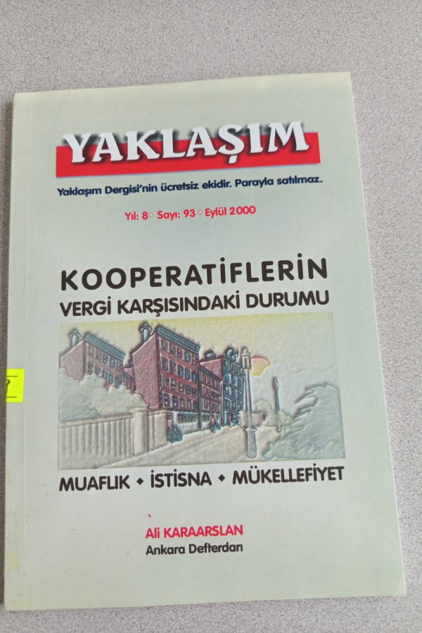 KOOPERATIFLERIN VERGI KARŞISINDAKI DURUMU