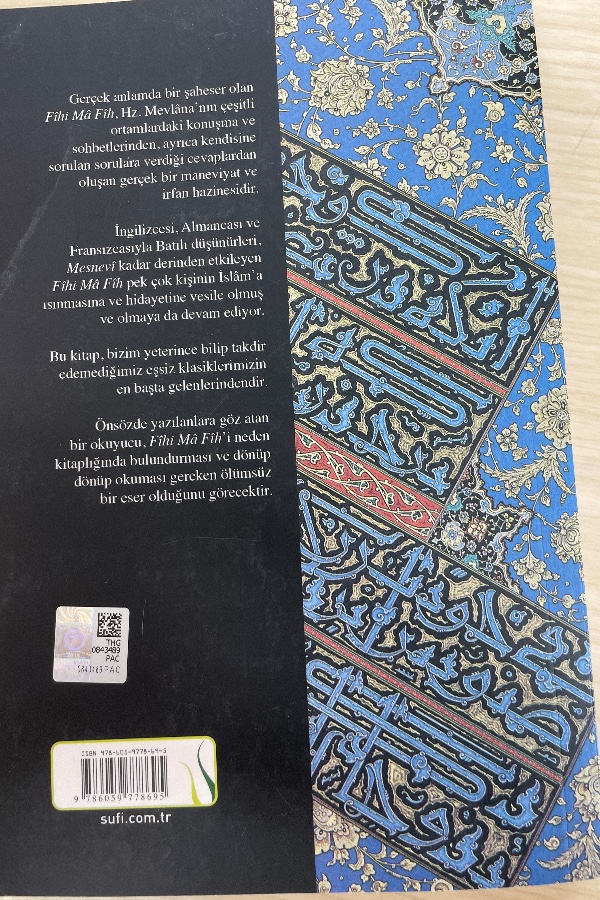 MEVLANA CELALEDDIN RUMI FIHI MA FIH MEVLANA’NIN KONUŞMA VE SOHBETLERI