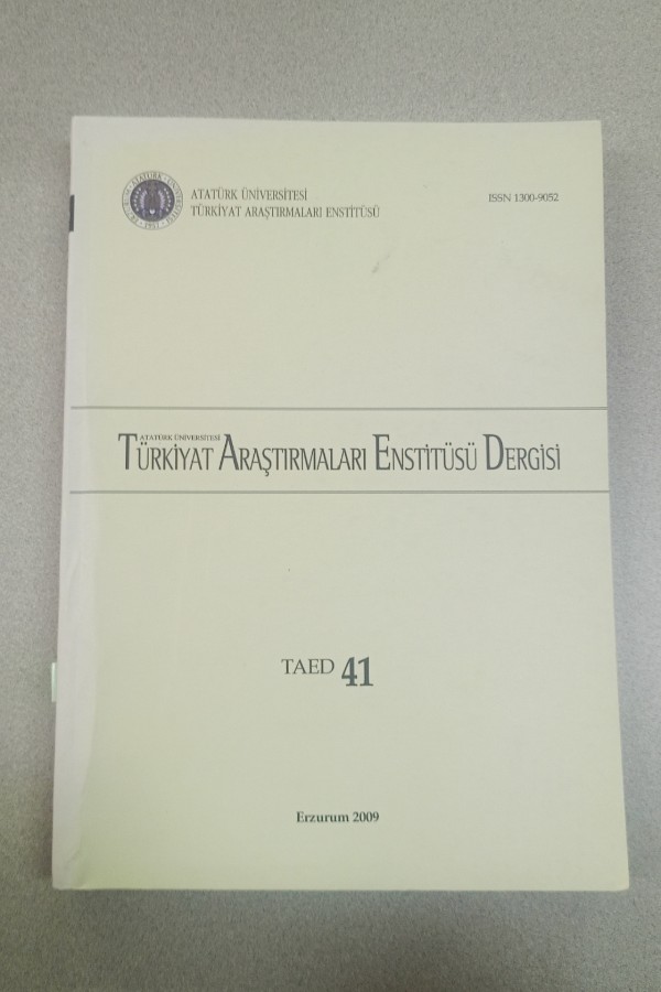 TÜRKIYE ARAŞTIRMALARI ENSTITÜSÜ DERGISI
