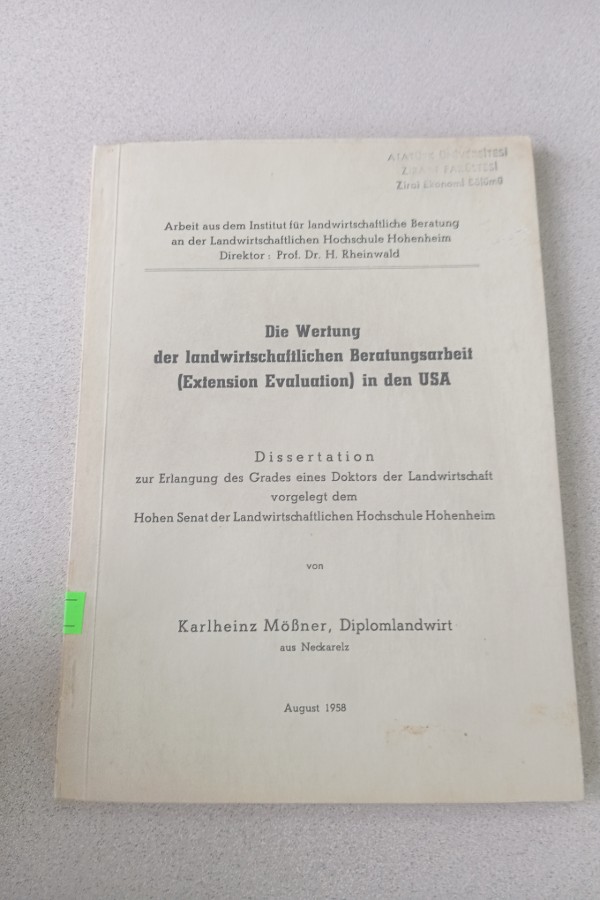LANDFUNK ALS FAKTOR IN DER BERATUNG