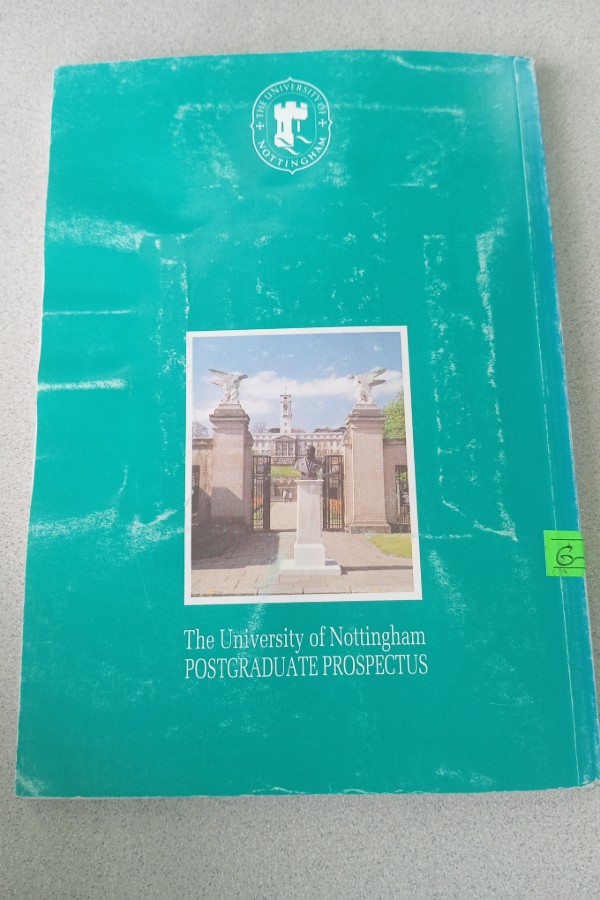 THE UNIVERSITY OF NOTTINGHAM POSTEGRADUATE PROSPECTUS