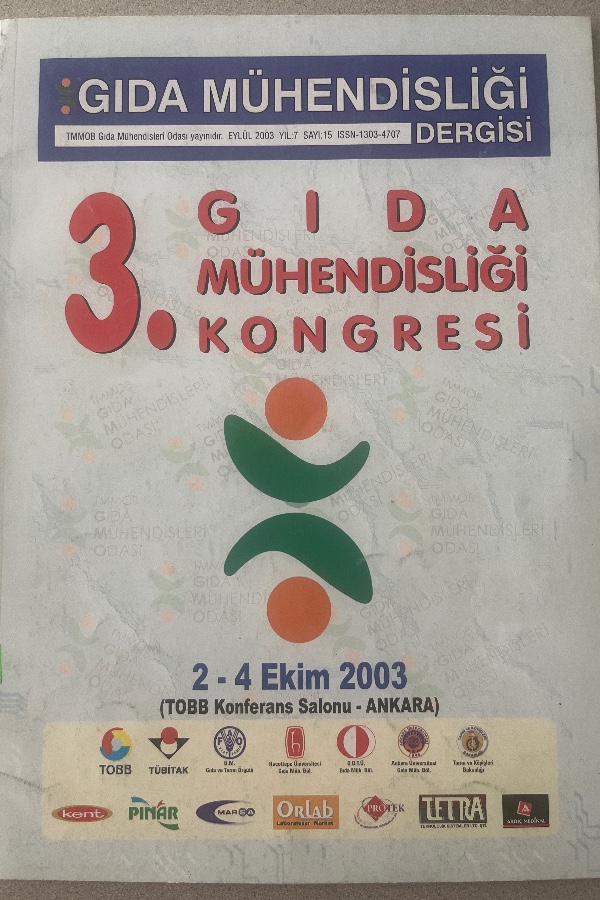 GIDA MÜHENDİSLİĞİ DERGİSİ  15