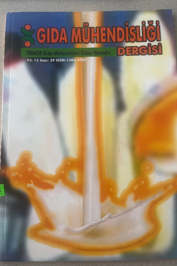 GIDA MÜHENDİSLİĞİ DERGİSİ  29