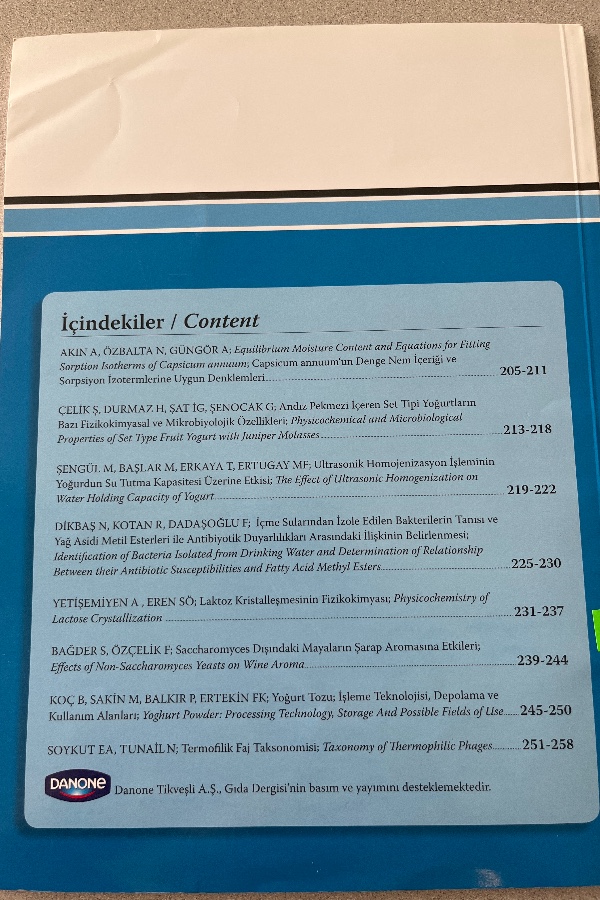 GIDA THE JOURNAL OF FOOD 34/4