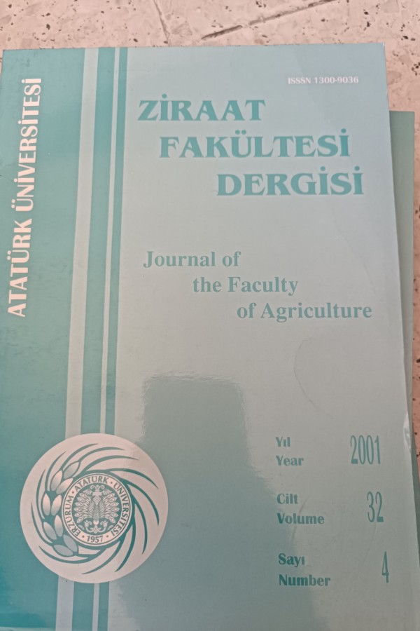 ATATÜRK ÜNIVERSITESI ZIRAAT FAKÜLTESI DERGISI