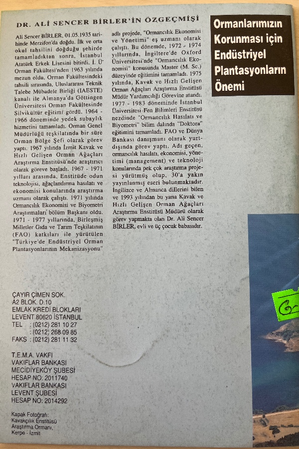 ORMANLARIMIZIN KORUNMASI IÇIN PLANTASYONLARIN ÖNEMI