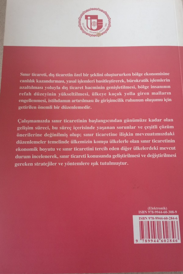 TÜRKIYE'DE SINIR TICARETININ GELIŞIMI VE MEVCUT DURUMU