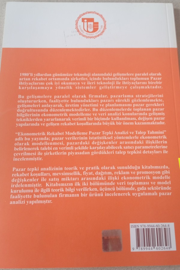 EKONOMETRIK REKABET MODELLEME PAZAR TEPKI ANALIZI VE TALEP TAHMINI