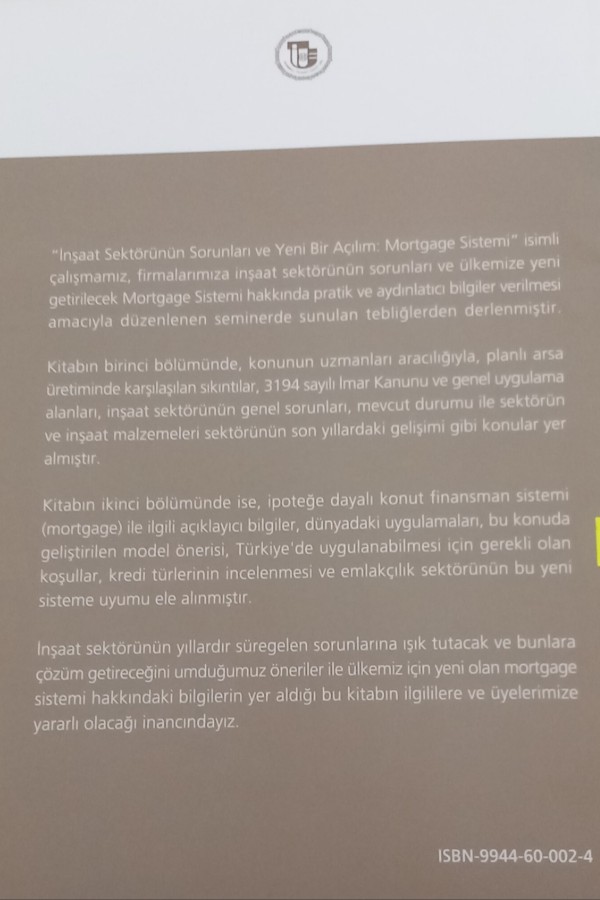 İNŞAAT SEKTÖRÜNÜN  SORUNLARI VE YENI BIR AÇILIM  MORTGAGE SISTEMI