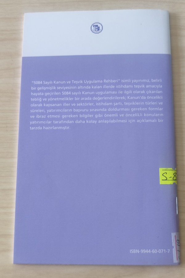 5084 SAYILI KANUN VE TEŞVIK UYGULAMA REHBERI