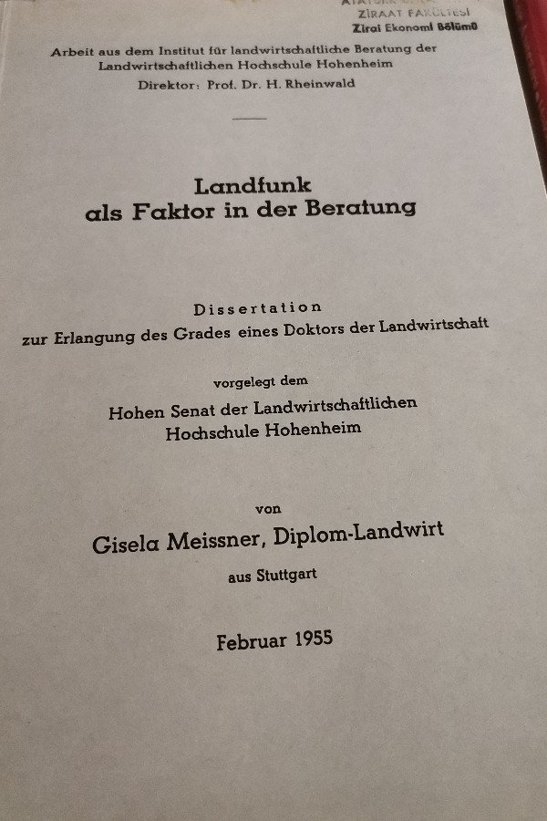 LANDFUNK ALS FAKTOR IN DER BERATUNG