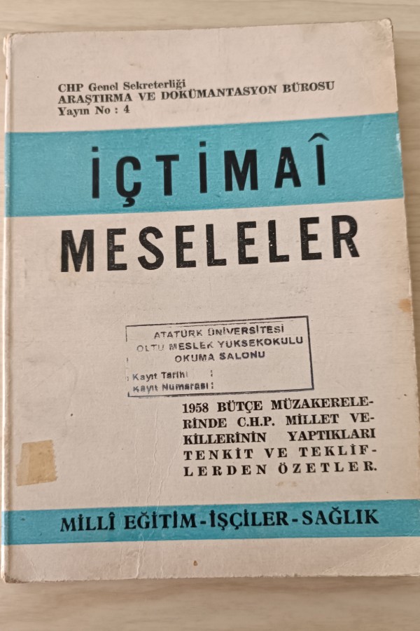 İÇTIMAI MESELELER